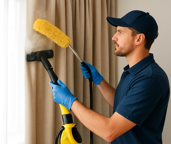 Trusted drapes cleaning technician Matty Curtain Cleaning west-burleigh QLD