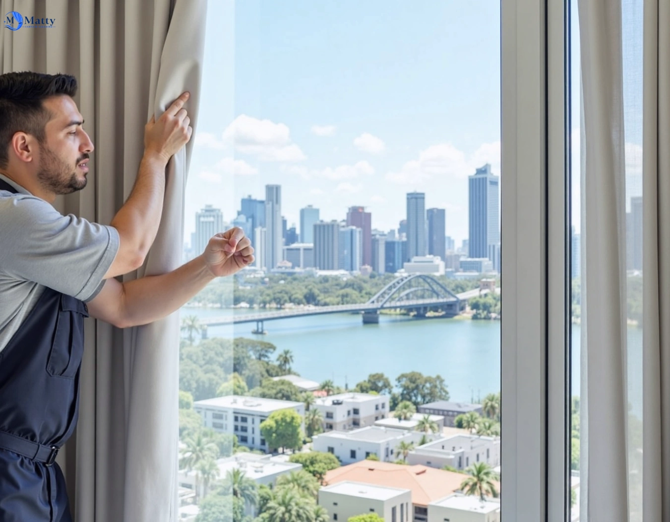 Professional curtain steam cleaning service west-burleigh QLD by Matty Curtain Cleaning